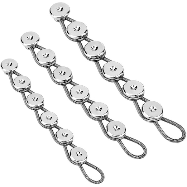 20 stk. metall krageforlengere halsknappforlenger elastiske forlengere for skjorte bukse jakke