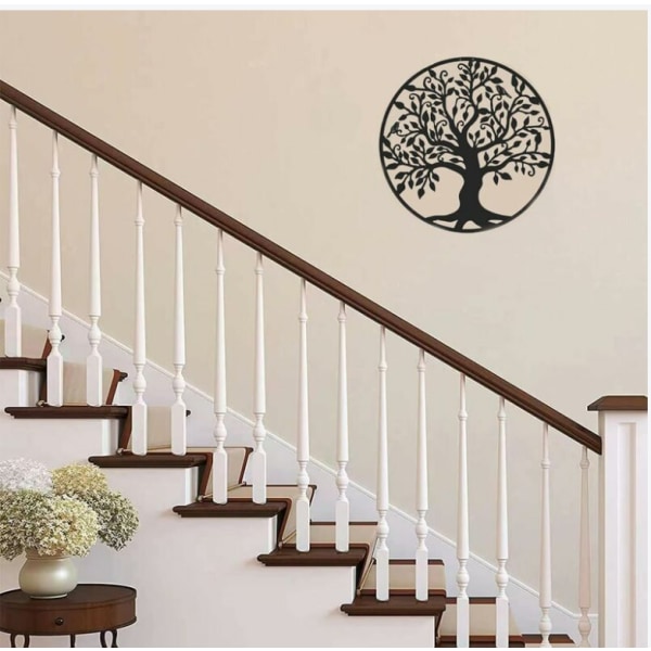 Metal Tree of Life Väggdekor Silhouette Art Gift Indoor Outdoor