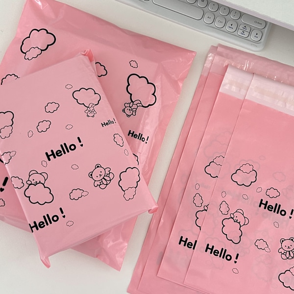Søde lyserøde hygiejnebindsposer - Pakke med 100 stk., 18x30 cm uigennemsigtige hygiejnebindsposer til tamponer, trusseindlæg