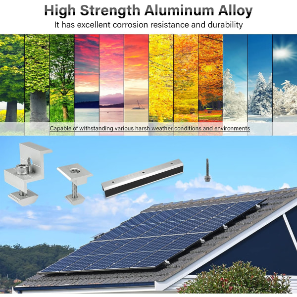 Aurinkopaneelin asennussarja, aurinkopaneelin asennusteline, 6 alumiinia