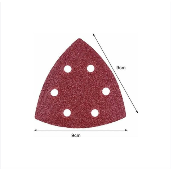 72 hiomakolmiota - 6 reikää - 90 x 90 x 90 mm - Hiomapaperinjyvä 4