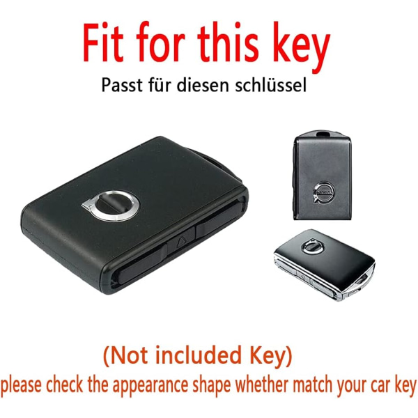 Passar Volvo Smart Car Key Case (svart), Case med nyckel F