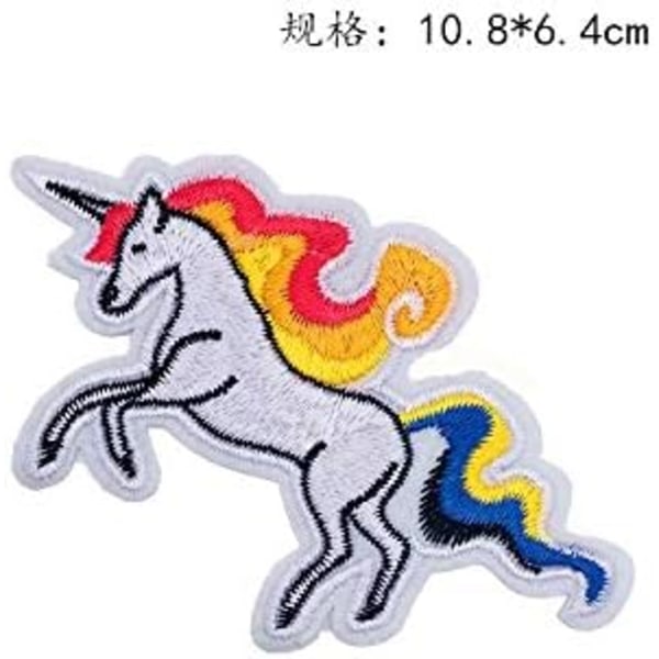 21 Stk Unicorn Patches Multi-Color Tilfældigt Bland Håndlavet Patch Som
