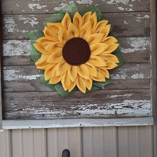 42cm - Hemtextil Solros Dörrdekoration Thanksgiving Solros