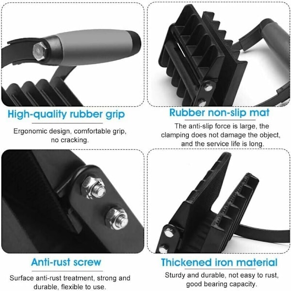 Plattlyftare Svart Järn Gipslyftare Ergonomisk Gorilla Gri