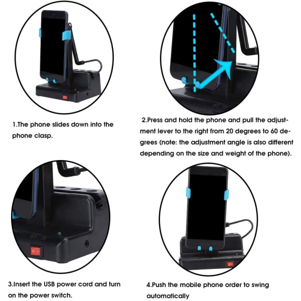 Mobile Phone Shaker, 8000 trinn i timen, automatisk mobiltelefon