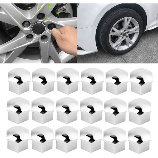 20 stk Hjuldeksler for Vauxhall Opel + Korte T50 Klips 19mm