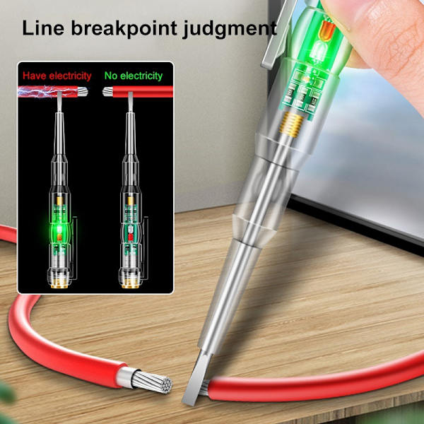 Multifunktionell LED-induktionspenna, kontaktlös intelligent spänningstestare
