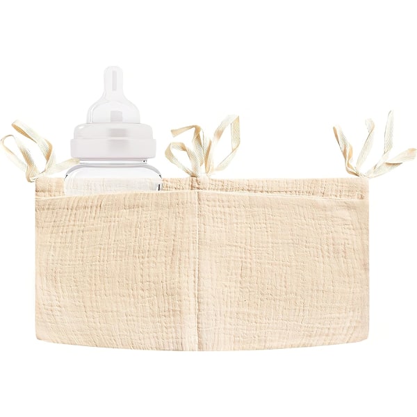 1 stycken hängande blöjarrangör (Beige), babybäddhängande förvaring