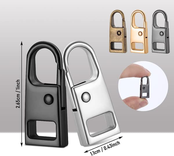 8 Stykker Lynlås Træk Replacement Reparationssæt, Aftagelig Universal