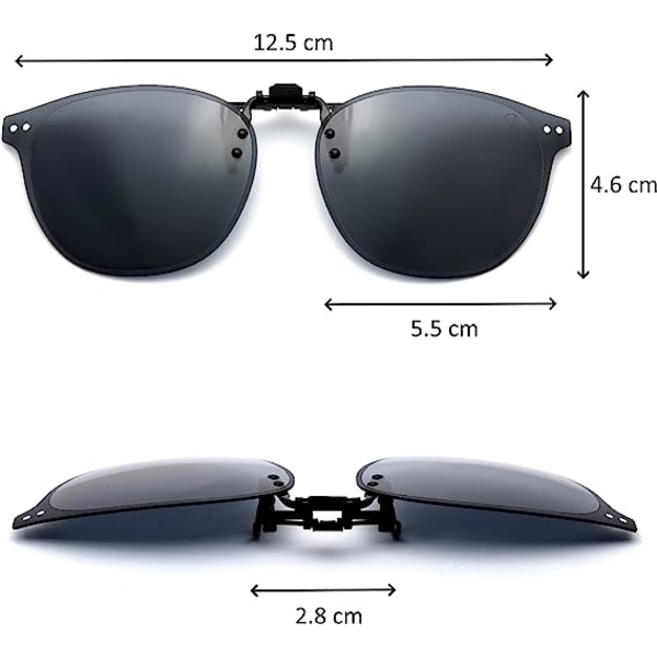 Ocean Clip polariserte solbriller, løftbare og ultralette, overgl
