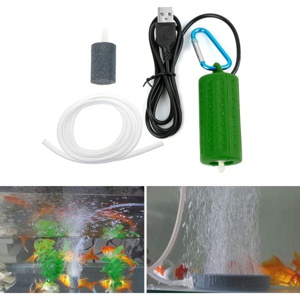 1W Mini Bærbar USB Akvarium Luftpumpe USB Oksygenpumpe Ultra-Stille