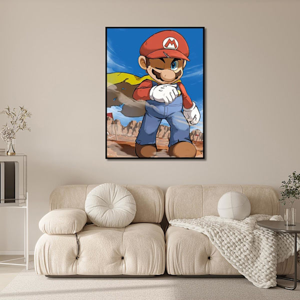 Diamantmålning Kit 30x40cm för Vuxna, 5D Mario Diamantmålning