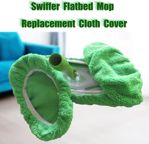 8 Stykker Mikrofiber Mopper (Grøn), Mopperstatning, Vaskbar Genanvendelig