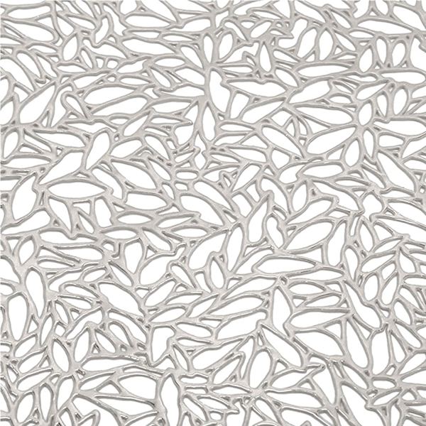 2 stycken runda hålformade platsmattor (silver), runda silverisolerade platsmattor