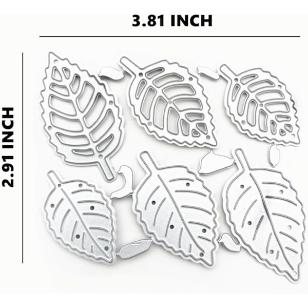 Bladform Metall Skjære Dies Sett med Pregeverktøy for Kortlaging Album, Scrapbooking Papirhåndverk DIY Kit, Inkluderer Die Cuts Etsing Stensiler Sta