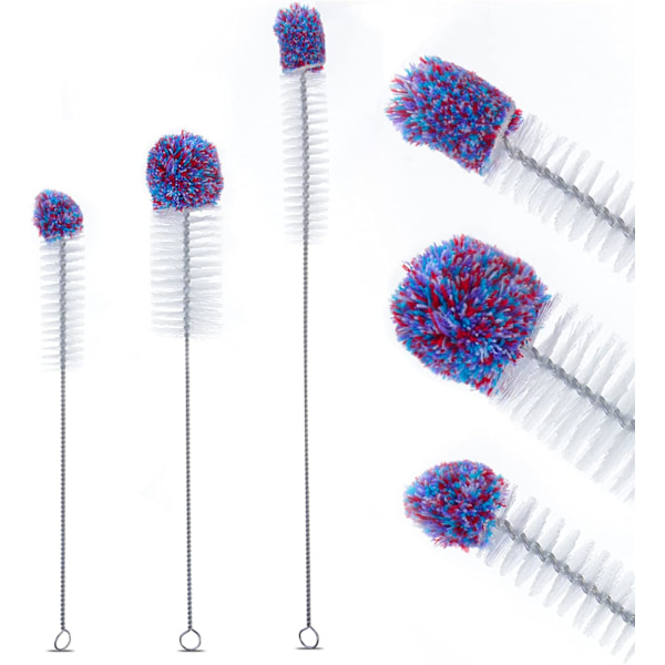 6 kpl Violetti Pullonpuhdistin Pullonpuhdistus Pullonharja Pullonharja Puhdistuspuikko Sopii Pulloille, Pulloille, Testi Tu