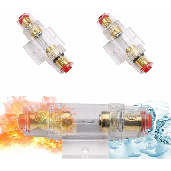 2 stk. Inline Sikringsholder, 60A Sikringsholder Bil Audio Strøm Sikkerhet