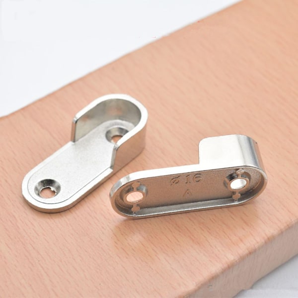 4 stk Garderobestangbrakett, Aluminium Klesstang Holder | Oval Ba