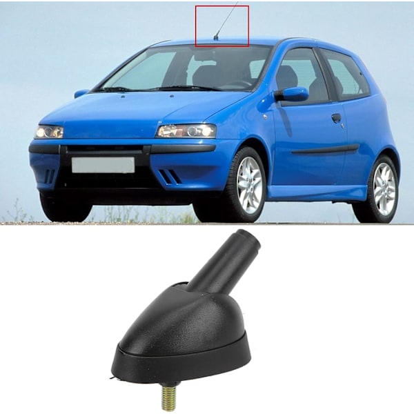 Bilantennebase, Svart Bilantennebaseadapter Passer for Punto/Doblo/Brava/Bravo/Seicento/Ducato