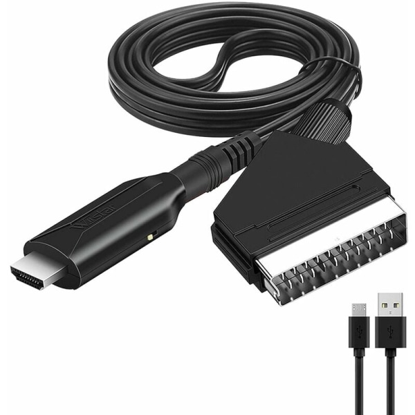 Scart till HDMI-omvandlare Audio Video Adapter För Hdtv/dvd/ set top