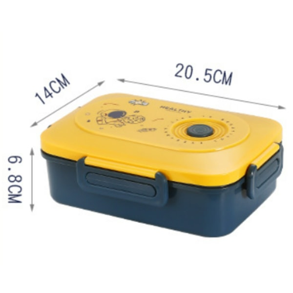 1200ml astronaut madpakke (blå gul), bento box, madpakke fo