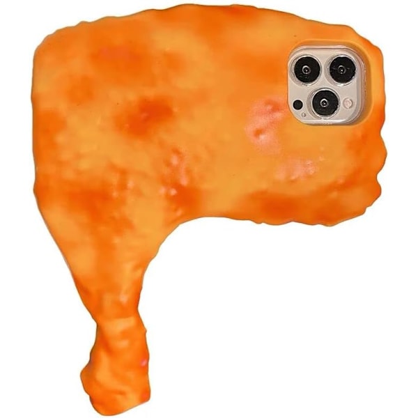 Ultra Tjockt Mjukt Silikonfodral för Apple 3D Cartoon Söt Söta Barn Flickor (för iPhone 15, Stor Kycklingben)