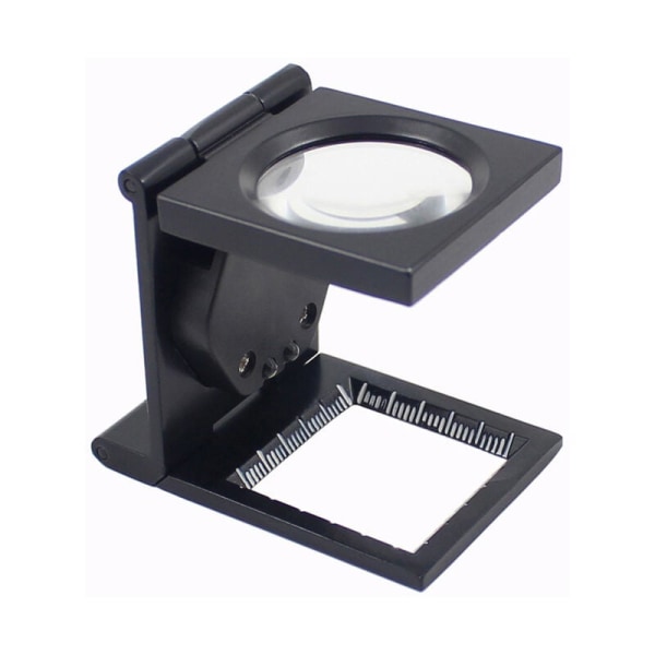 10X metal foldeforstørrelsesglas med to LED-lys Spejl til stof