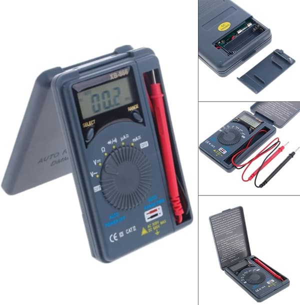 XB866 Mini tasku-LCD-volttimittari digitaalinen yleismittari AC/DC