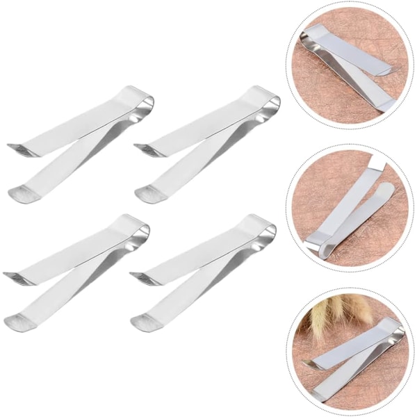 4 stk. Candle Wick Trimmer Rustfrit Stål Wick Clipper Cutter Saks Tang Rækker Dybt Ind i Lys for at Klippe Brugte Væger Tillader Renere Brænding og Sod B