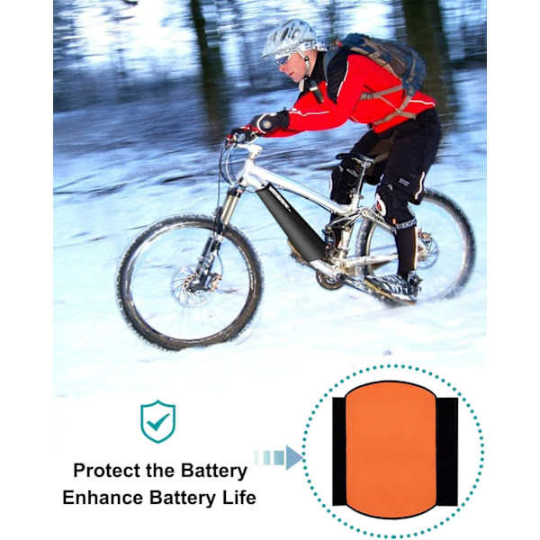 E Cykel Batteri Cover, (30-40 cm i omkreds) Reflekterende Batteri Beskyttende E-cykel om Natten, Cykel Termisk Cover Vandtæt Støvtæt Taske til Ba