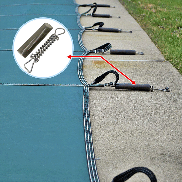 5-delt bassengdeksel fjærsett for inground svømmebassenger, sikkerhet