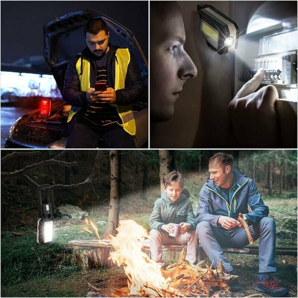 LED arbeidslys Campinglys Oppladbar LED-spotlight Oppladbar