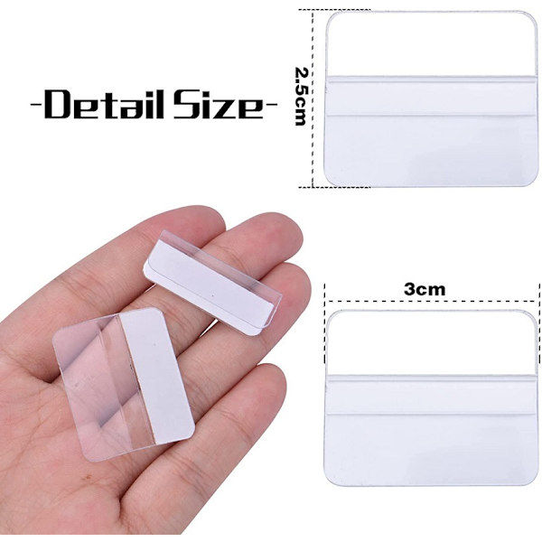 100 st Plastörhängen Adapter, Transparent PVC Plast Smyckeskort, e