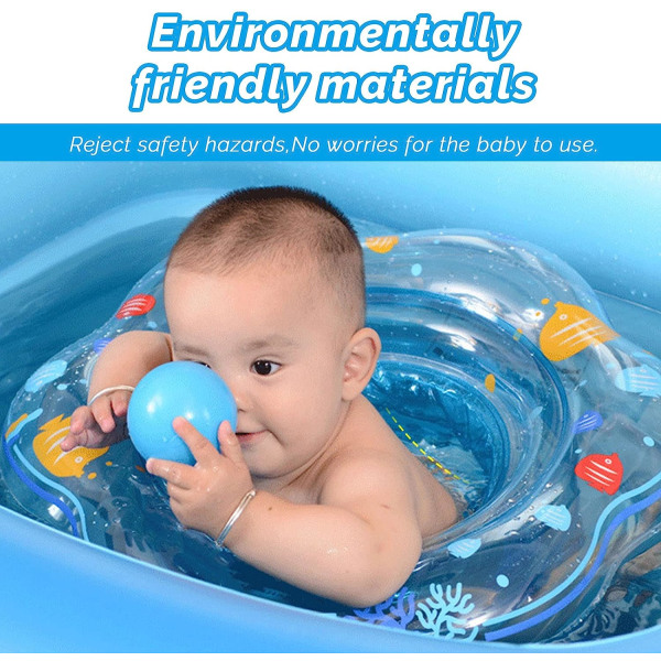 Baby Simring, Uppblåsbar Baby Pool Float med Säkerhet