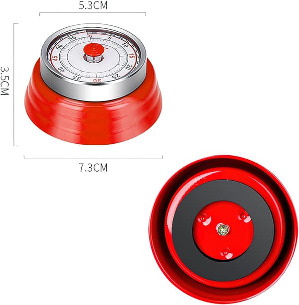 Visuel analog timer, 60-minutters visuel analog timer-værktøj, mekanisk og magnetisk timer, tidsstyring for børn og voksne