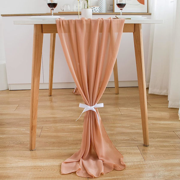Chiffon Bordløper Bryllupsborddekorasjon Bursdagsdekorasjon