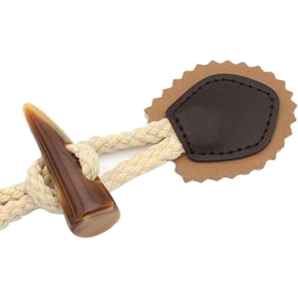 4 Par Horn Toggle Knapper til Dufflecoat med Patch