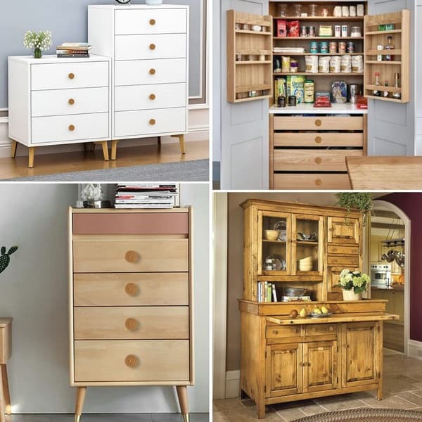 8 Runde Treknopper Møbelhåndtak for Skuff Garderobe