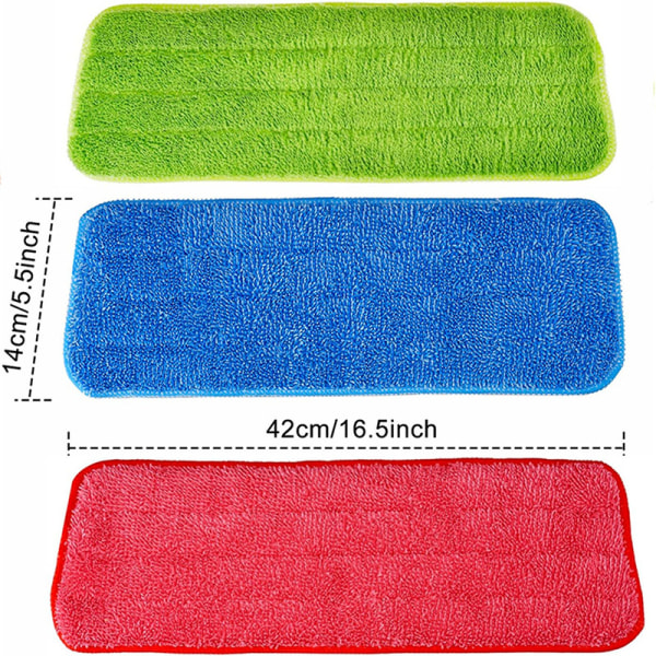6 stycken Mikrofiber Mopp Ersättningsmopp (Grå), Mikrofiber Mopp Ers
