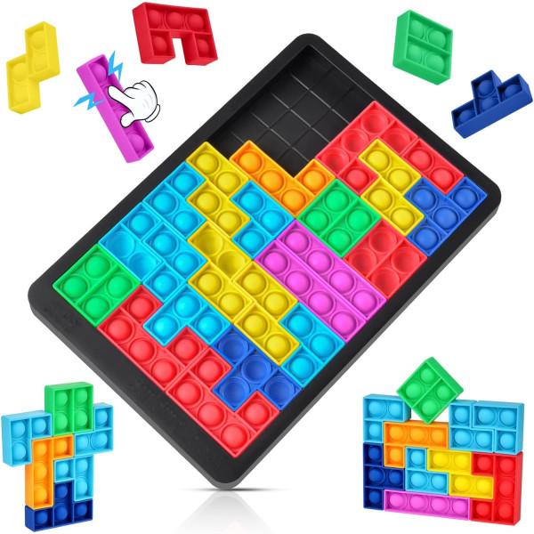 Puzzles Box Lelut, 25 kpl Brain Teasers Puzzle Block, Silicone Sens