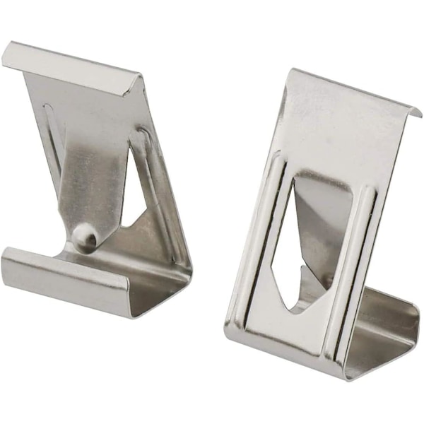 50 stk 3D-skriver Glass Bed Clips Sveitsisk Metall Lite Bilde Fotoramme Fjær Sving Klips Henger Sølv Tone 1inchx0.55Inch/26mmx14mm