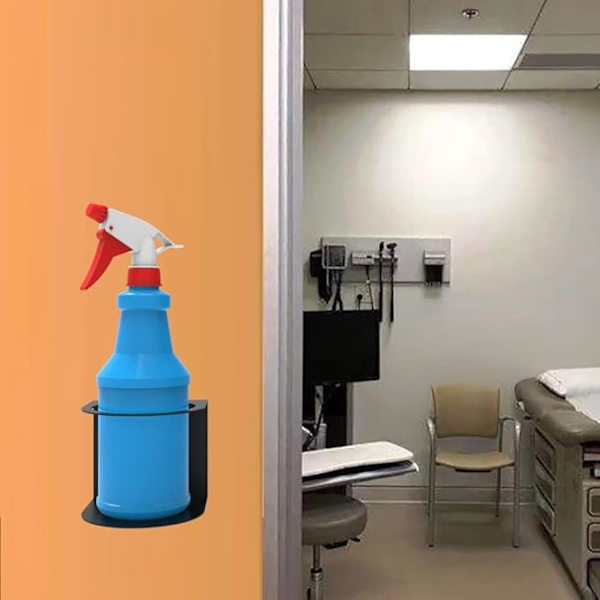 1 stk Stål Sprayflaskeholder, Oppbevaringsstativ for Garasje og Hjem,