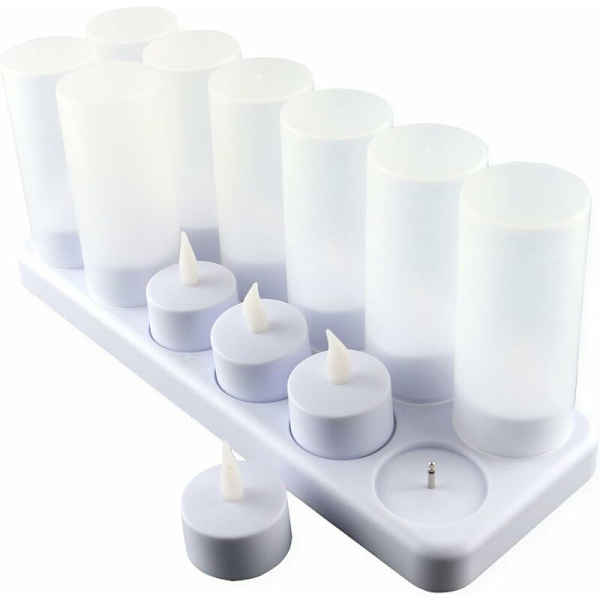 Ladestolpe LED-lys 12 stk Blinkende LED Elektriske Lys med