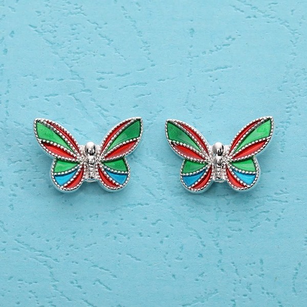 Emalje Charms, 20 stk. Søde Sommerfuglevedhæng til Smykkefremstilling, Legering Sommerfuglesmykker til Halskæde, Armbånd & Øreringe DIY Forsyninger