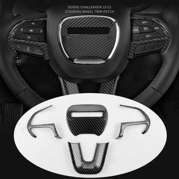 Sorte Tuning Tilbehør til 15-21 Dodge Challenger Carbon Fiber