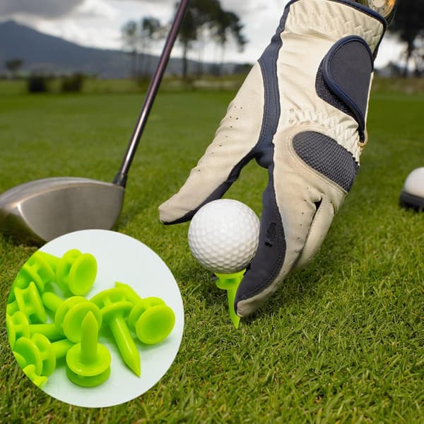 Plastik Golf Tees, 100 STK 25mm Holdbare Golf Castle Tees Holder Golfboldholder Plastik Tee til Golf Driver Golfmåtte og Bolde