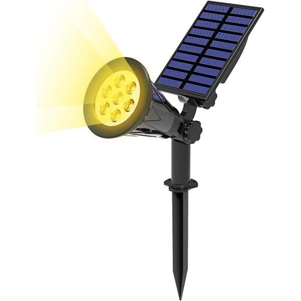 7 LED Solcelle-Spotlight, Super Lys Solcelle-Landskapslys,