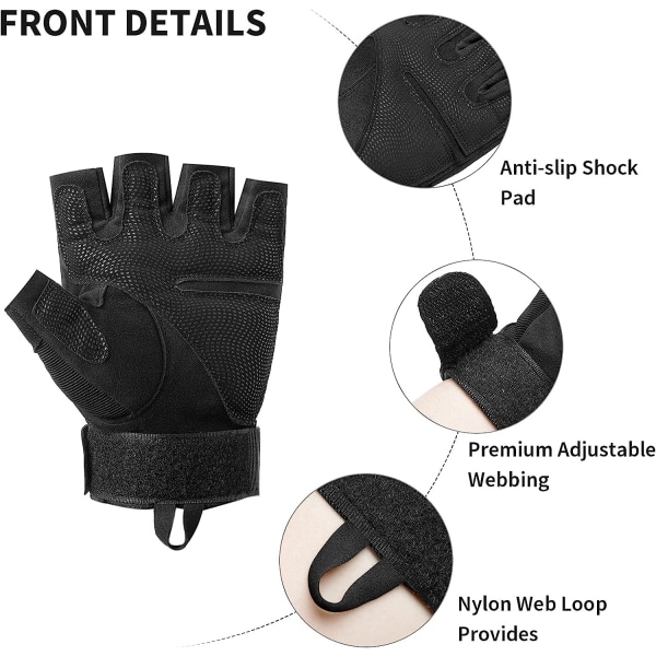 Ocean (L)Tactical Half Finger Gloves Herr Dam Outdoor Sport för