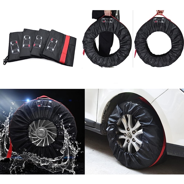 (Diameter 80cm) 4-pack Däcköverdrag 19-23 Tum Vattentätt Reservdäck